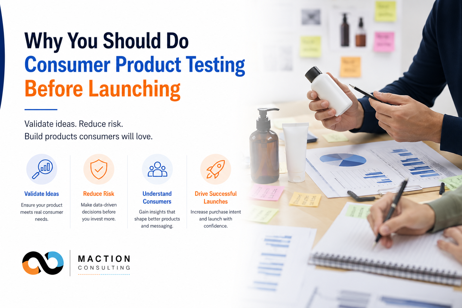 Consumer product testing before launch — pre-launch market research by Maction Consulting