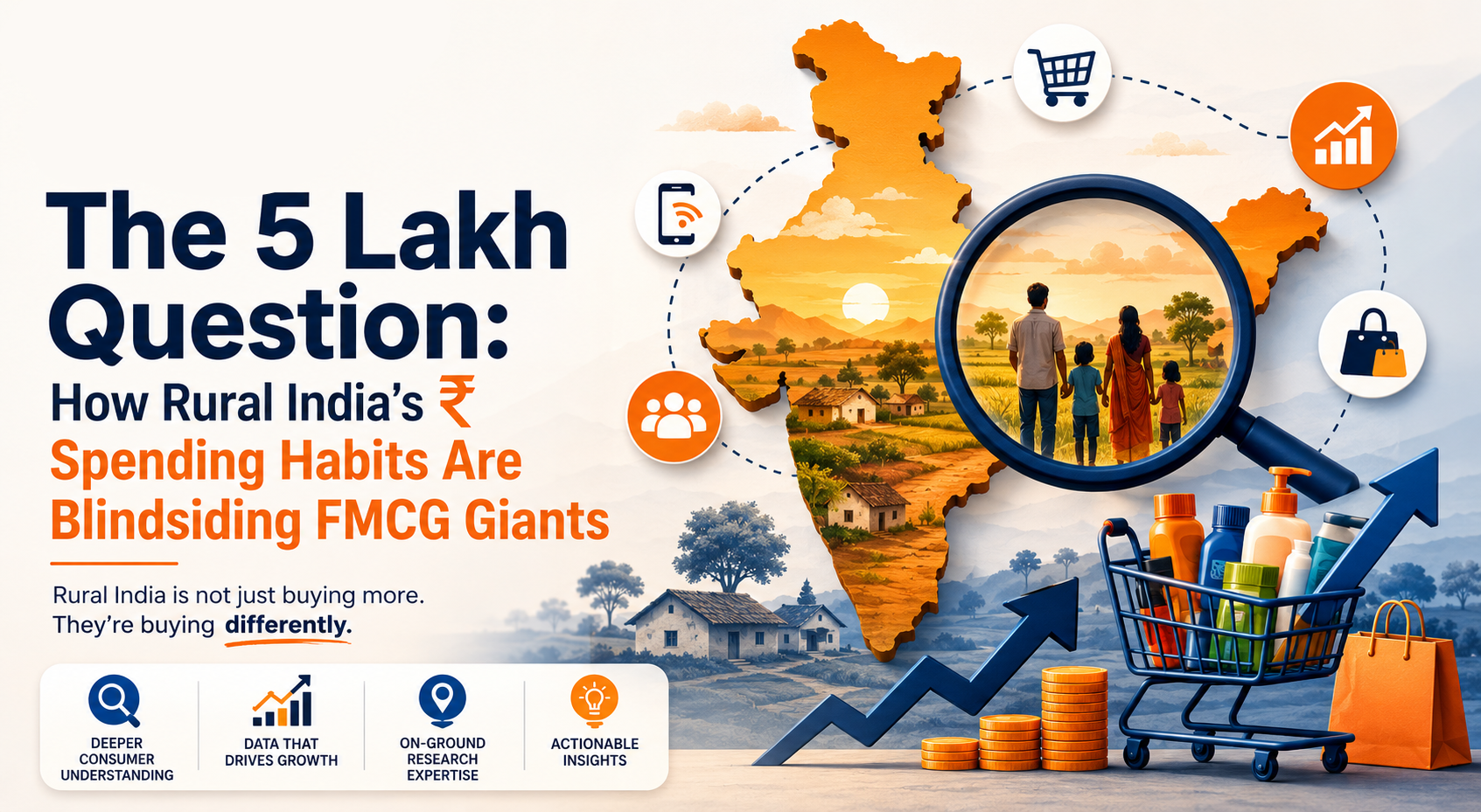 Rural India consumer research showing FMCG growth trends and changing consumer spending habits