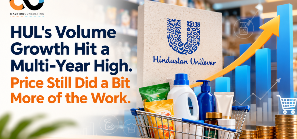 HUL Q2 FY27 results showing multi-year-high volume growth and the contribution of pricing to FMCG sales