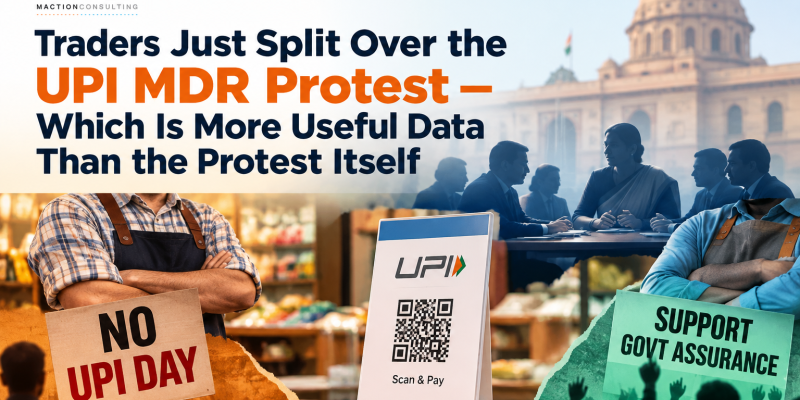 UPI MDR trader protest October 2026 — CAIT merchant pushback and festive season payment mix impact | Maction Consulting